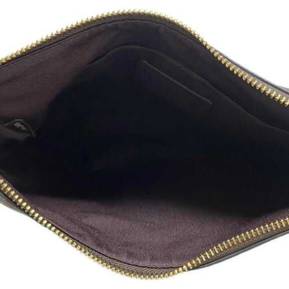 Auth COACH Signature CU959 Dark Brown Black PVC Leather - Shoulder Bag - Picture 6 of 8